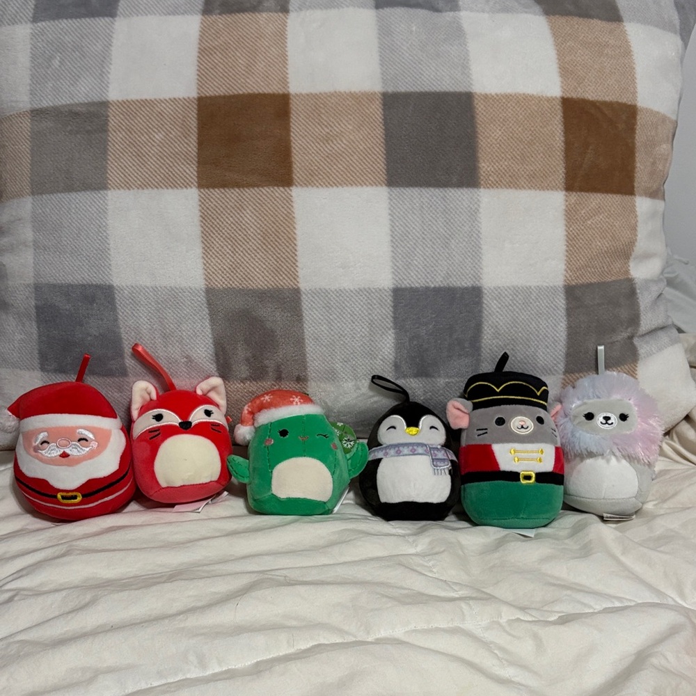4.5” Squishmallows Holiday ornaments bundle
